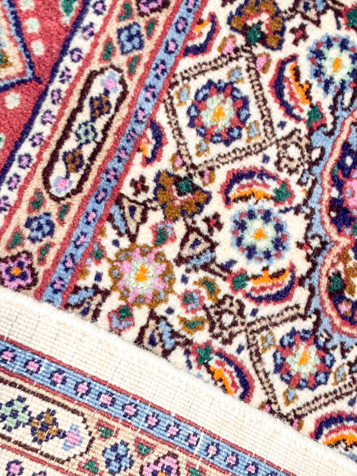Tapis Tapis persan Moud blanc 120x80 cm petit format artisanat authentique Baba Rug Paris