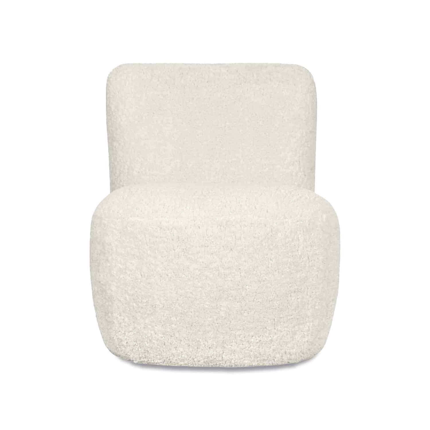 Fauteuil Eve tissu bouclette naturel
