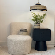 Fauteuil Eve tissu bouclette naturel