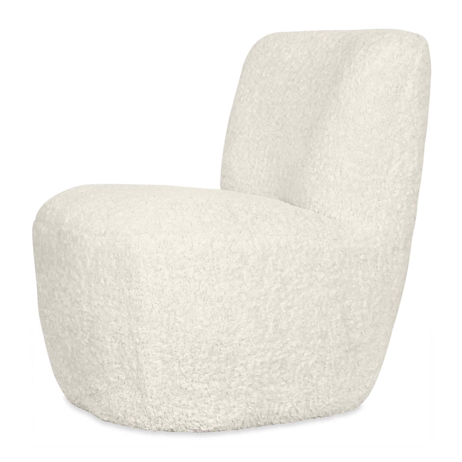 Fauteuil Eve tissu bouclette naturel