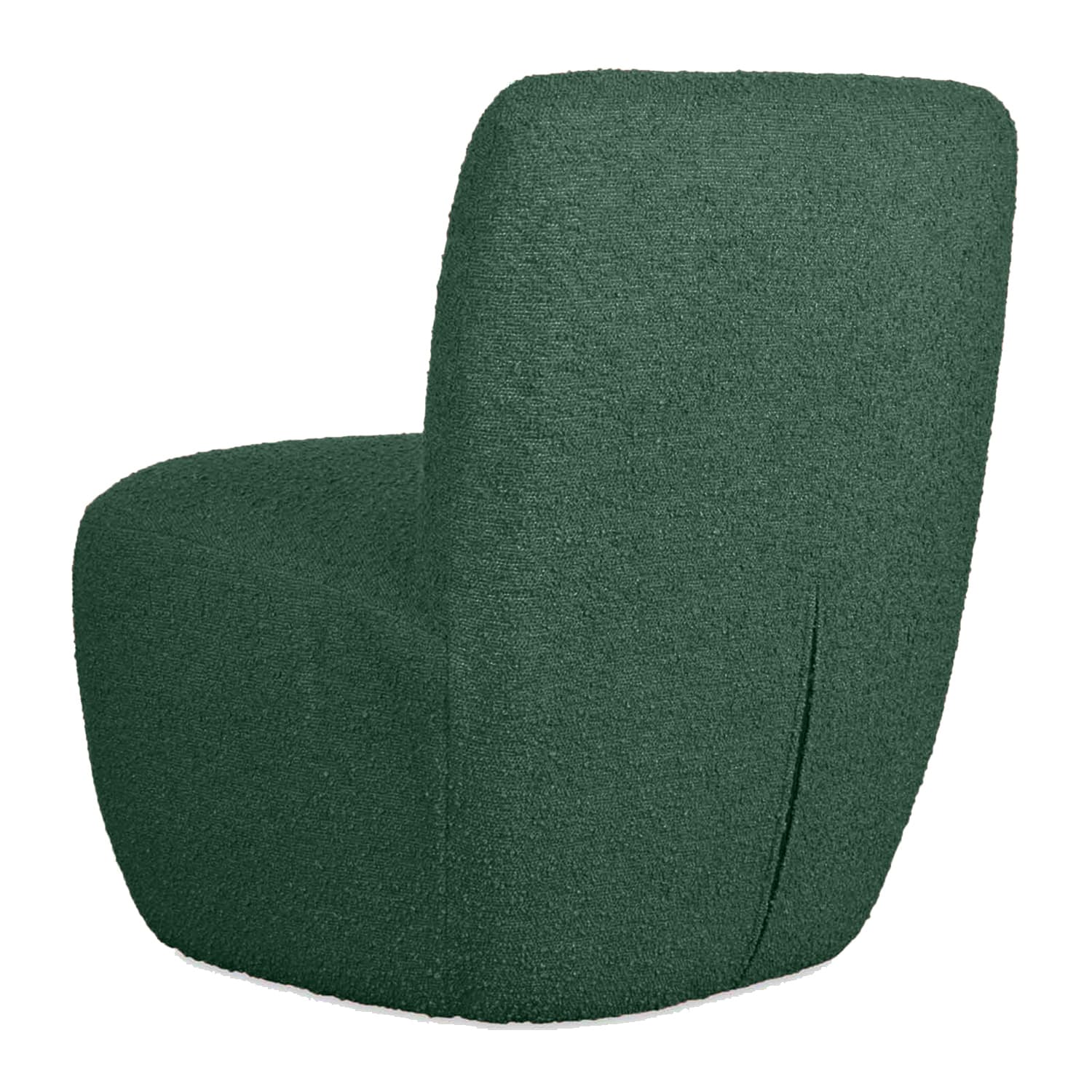 Fauteuil Eve tissu bouclette couleur vert foncé - Baba Rug