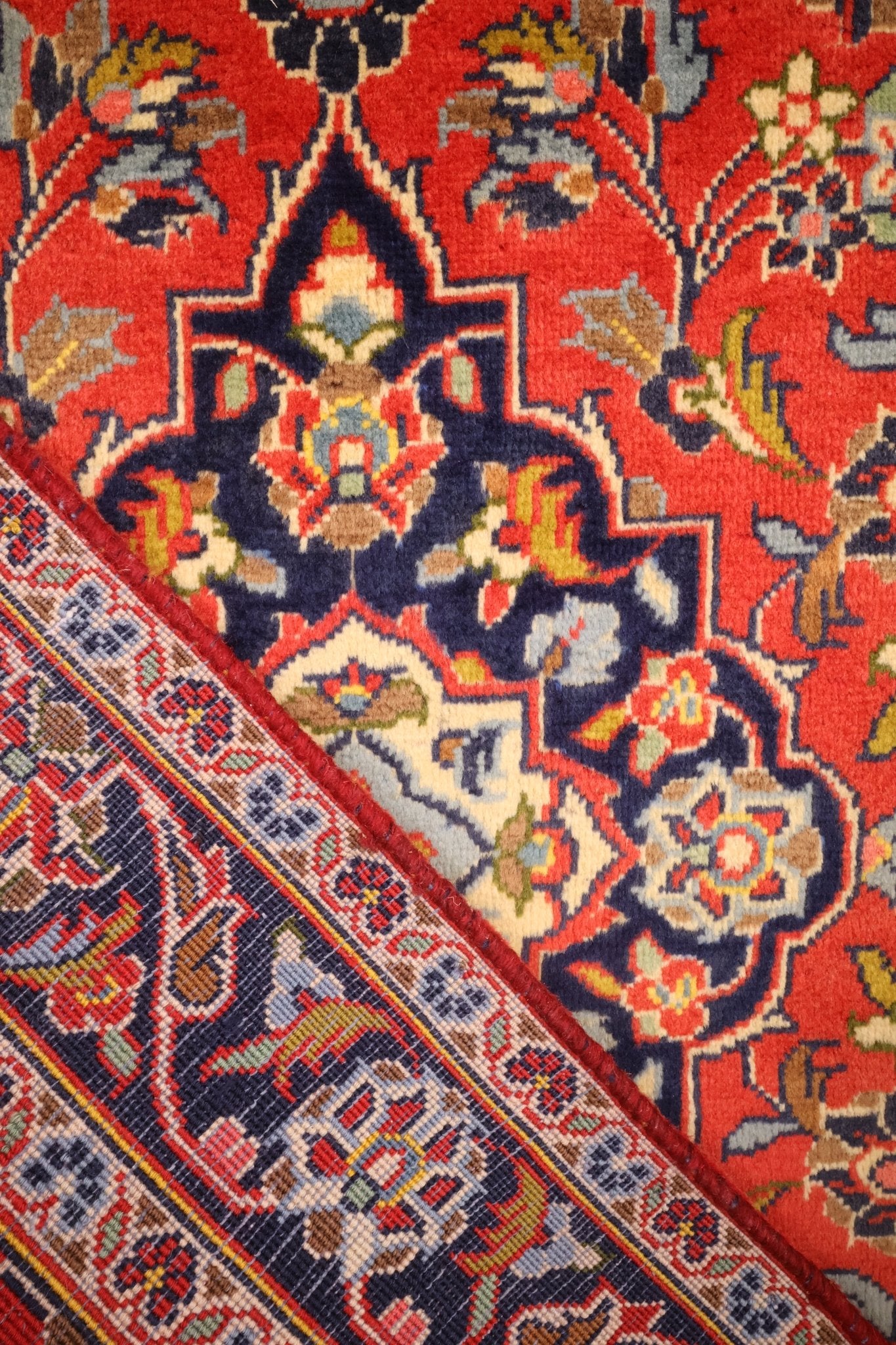 Tapis Kashan Iran Laine Nouée Main 143x95cm - Baba Rug