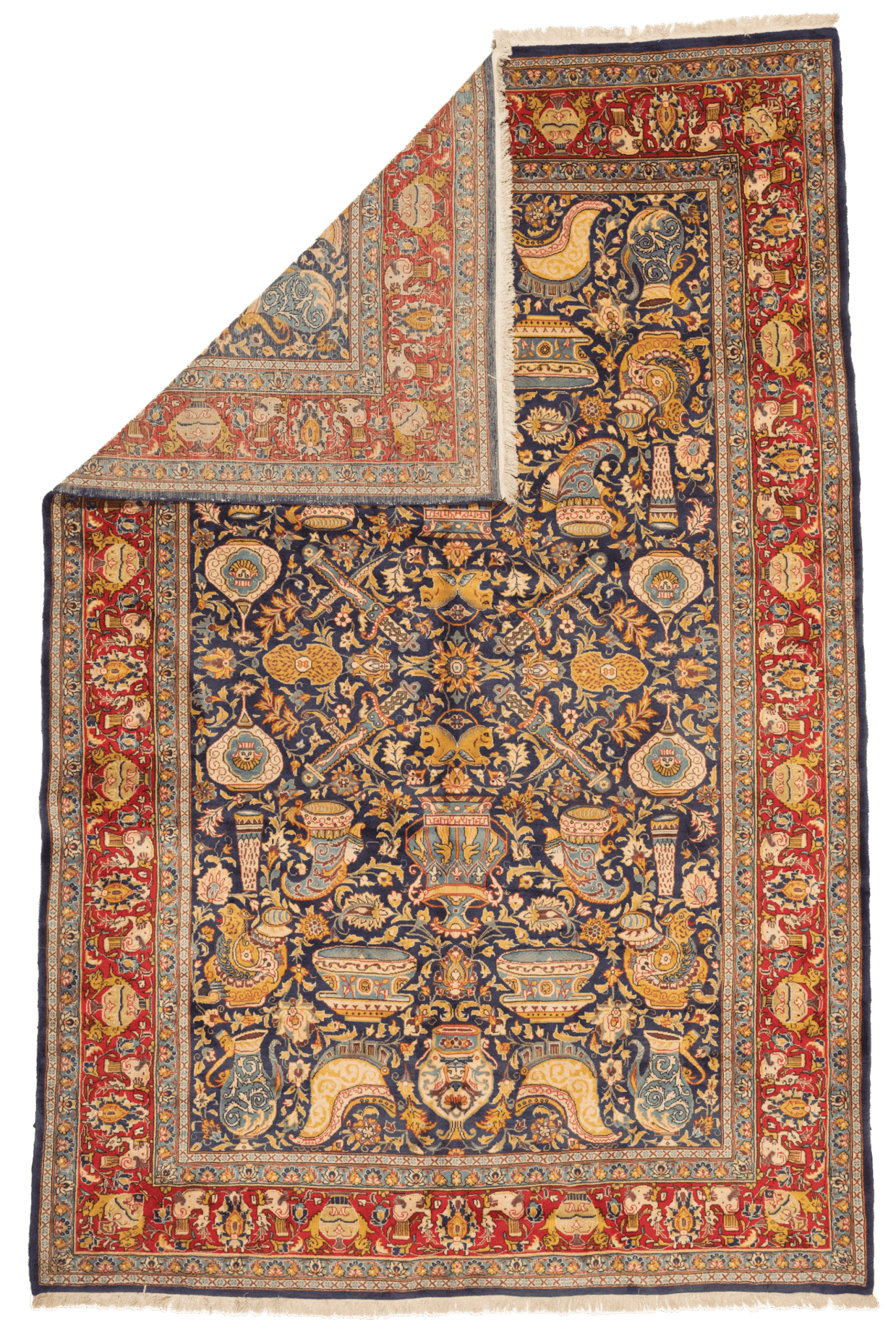 Tapis Sarough Iranien Fait Main 330x220cm | Laine Persane Authentique - Baba Rug