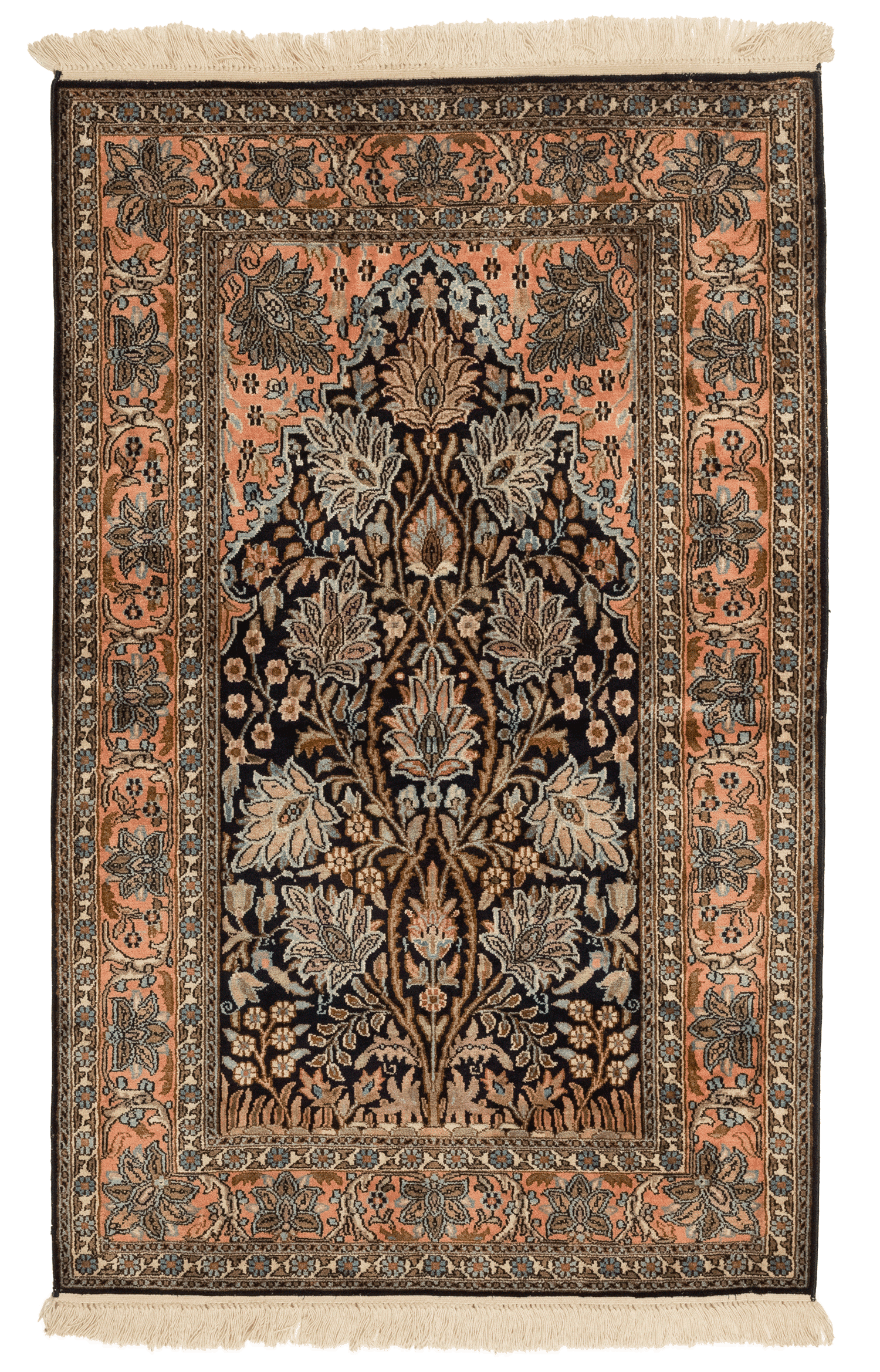 Tapis Cachemire fait main, format 120x76 cm, boutique Baba Rug à Paris 12