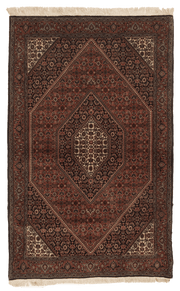 Tapis Bidjar Iran 178x112 cm fait main en laine avec motifs persans traditionnels