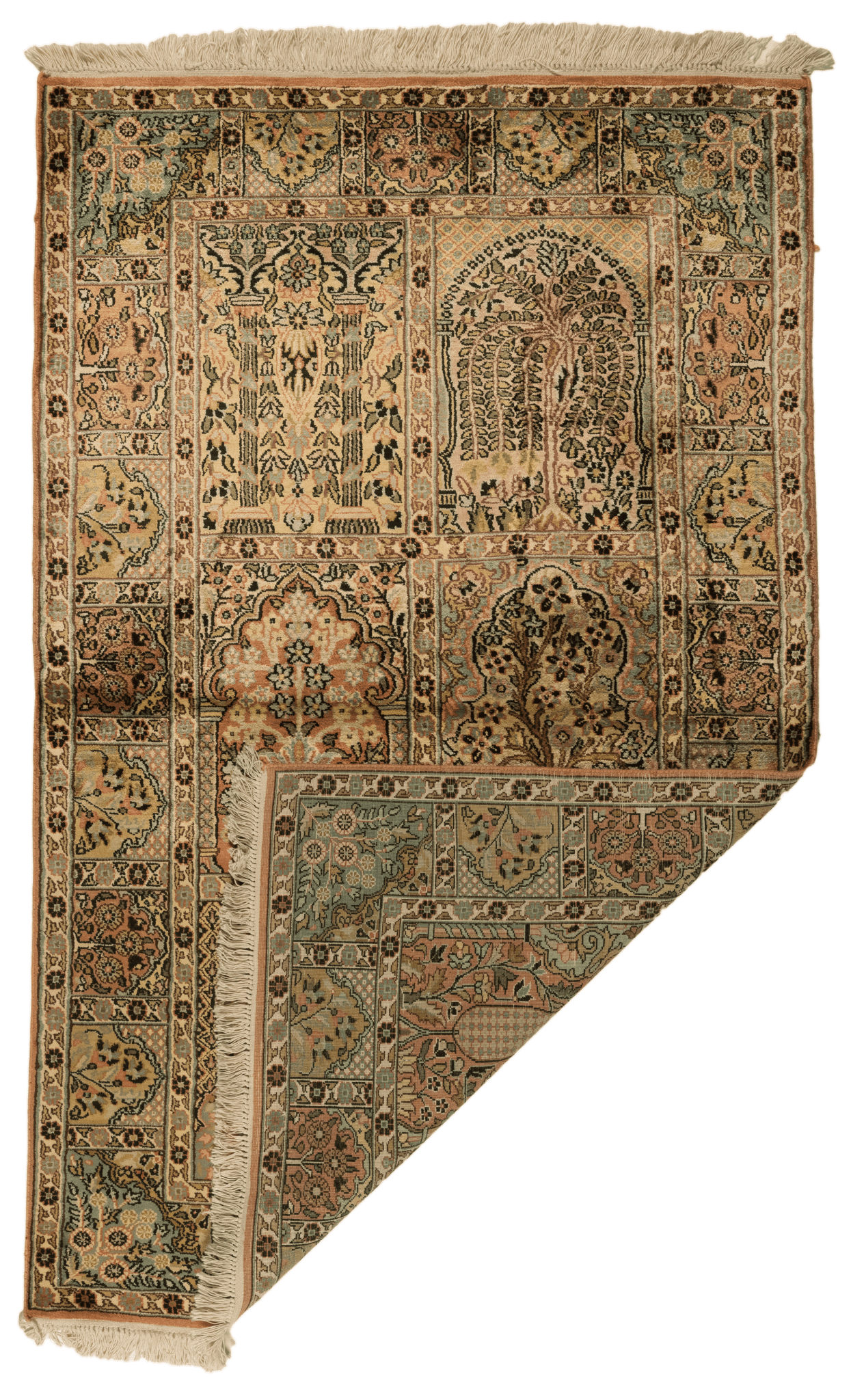 Tapis Cachemire Soie Fait Main 152x95cm