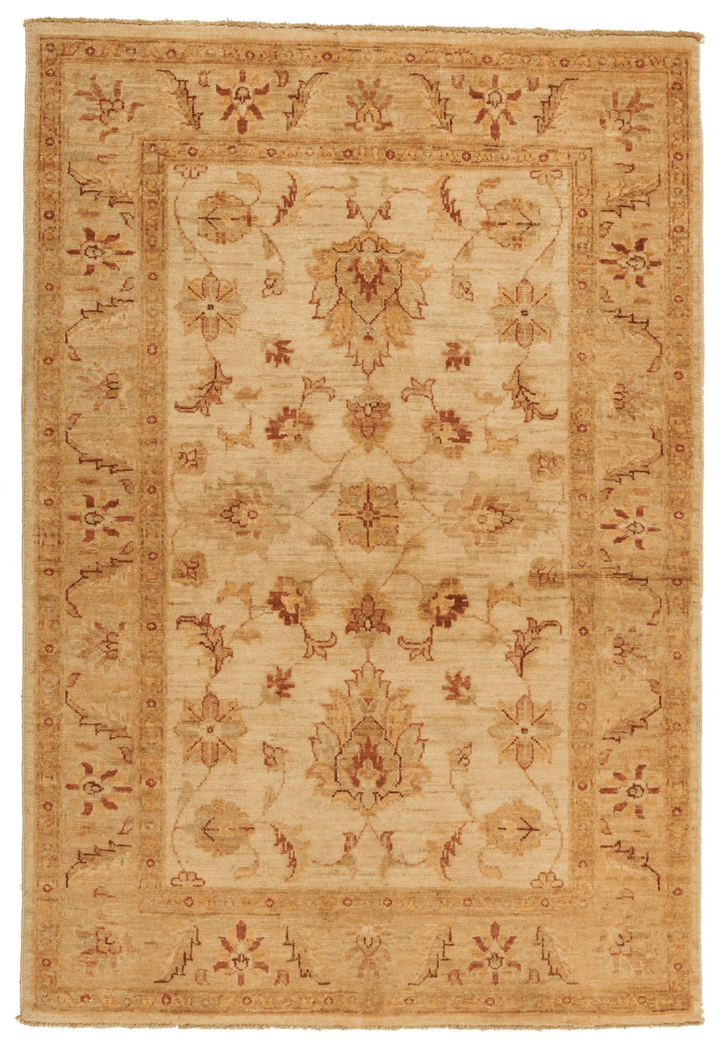 Tapis Ziegler fait main 150x102 cm, laine naturelle et motifs élégants pour décoration intérieure. Baba Rug, Paris 12
