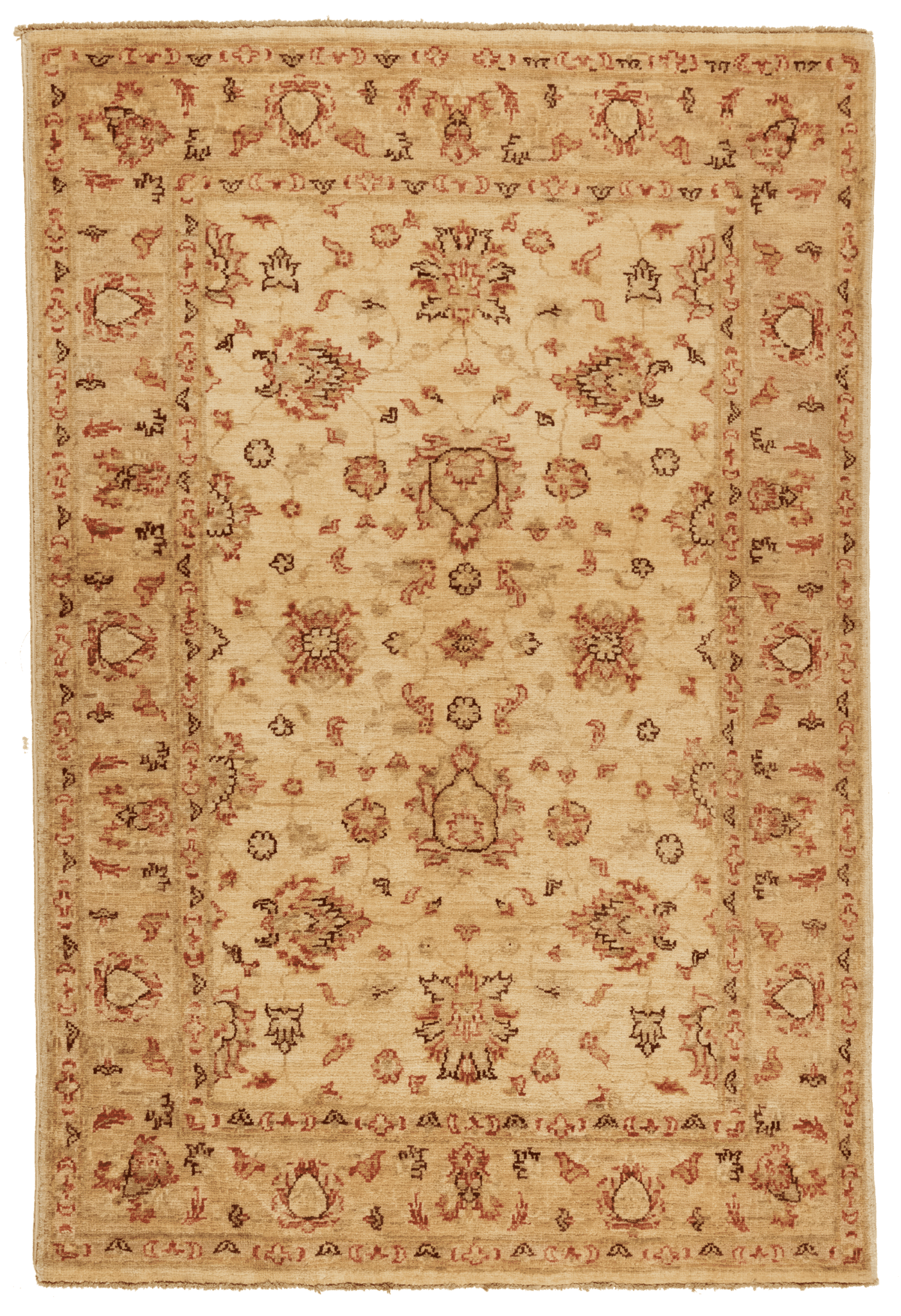 Tapis Ziegler fait main 148x99 cm, laine naturelle et motifs élégants pour décoration intérieure. Baba Rug, Paris 12
