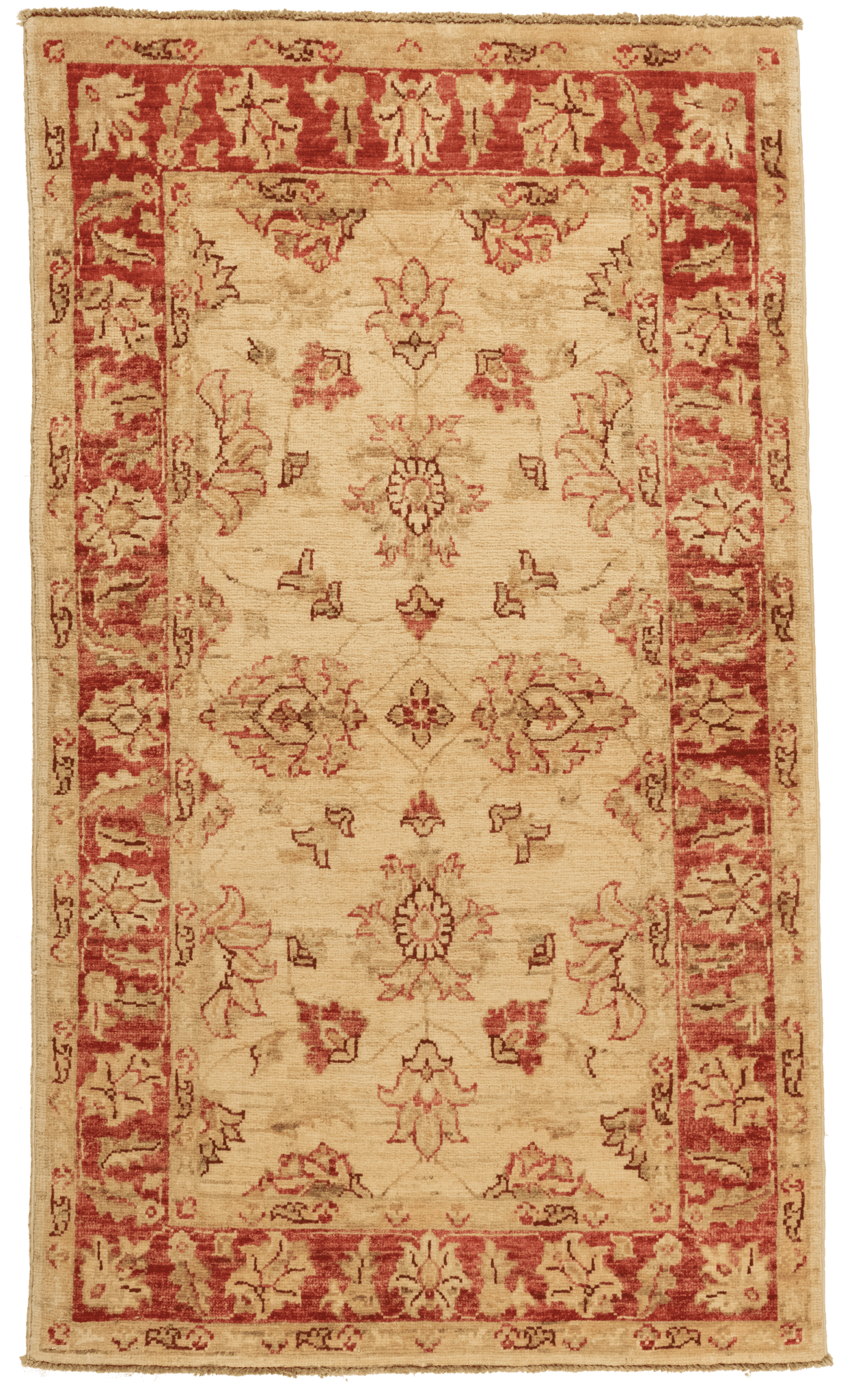 Tapis Pakistan Chobie fait main 135x78 cm, laine naturelle et motifs traditionnels pour décoration intérieure. Baba Rug, Paris 12
