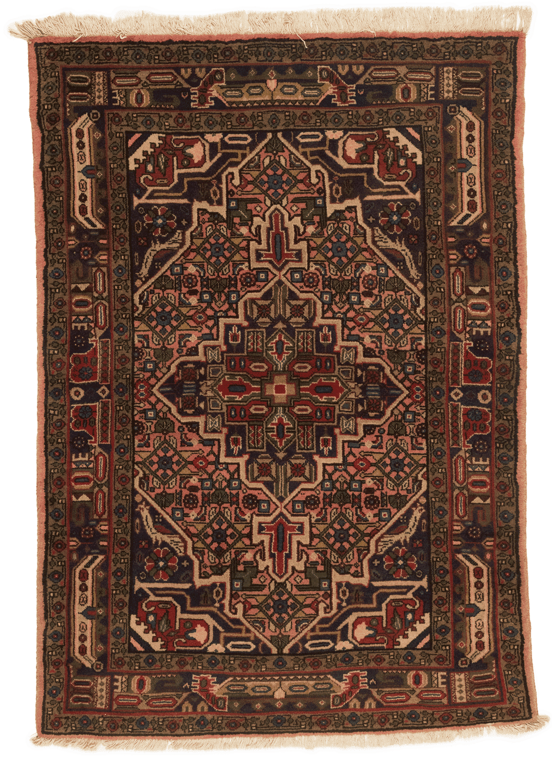 Tapis Nahavand Iran Rouge Fait Main 150x100cm