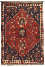 Tapis persan Gashgaï fait main 152x103 cm, laine naturelle et motifs traditionnels pour décoration intérieure
