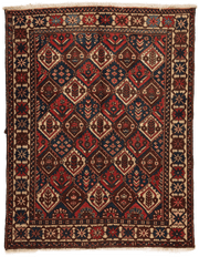 Tapis persan Bakhtiar fait main 205X158 cm, laine naturelle et motifs traditionnels pour décoration intérieure. Baba Rug, Paris 12

