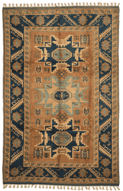 Tapis turc Konya fait main 330x216 cm, laine naturelle et motifs traditionnels chez Baba Rug,Paris 12 
