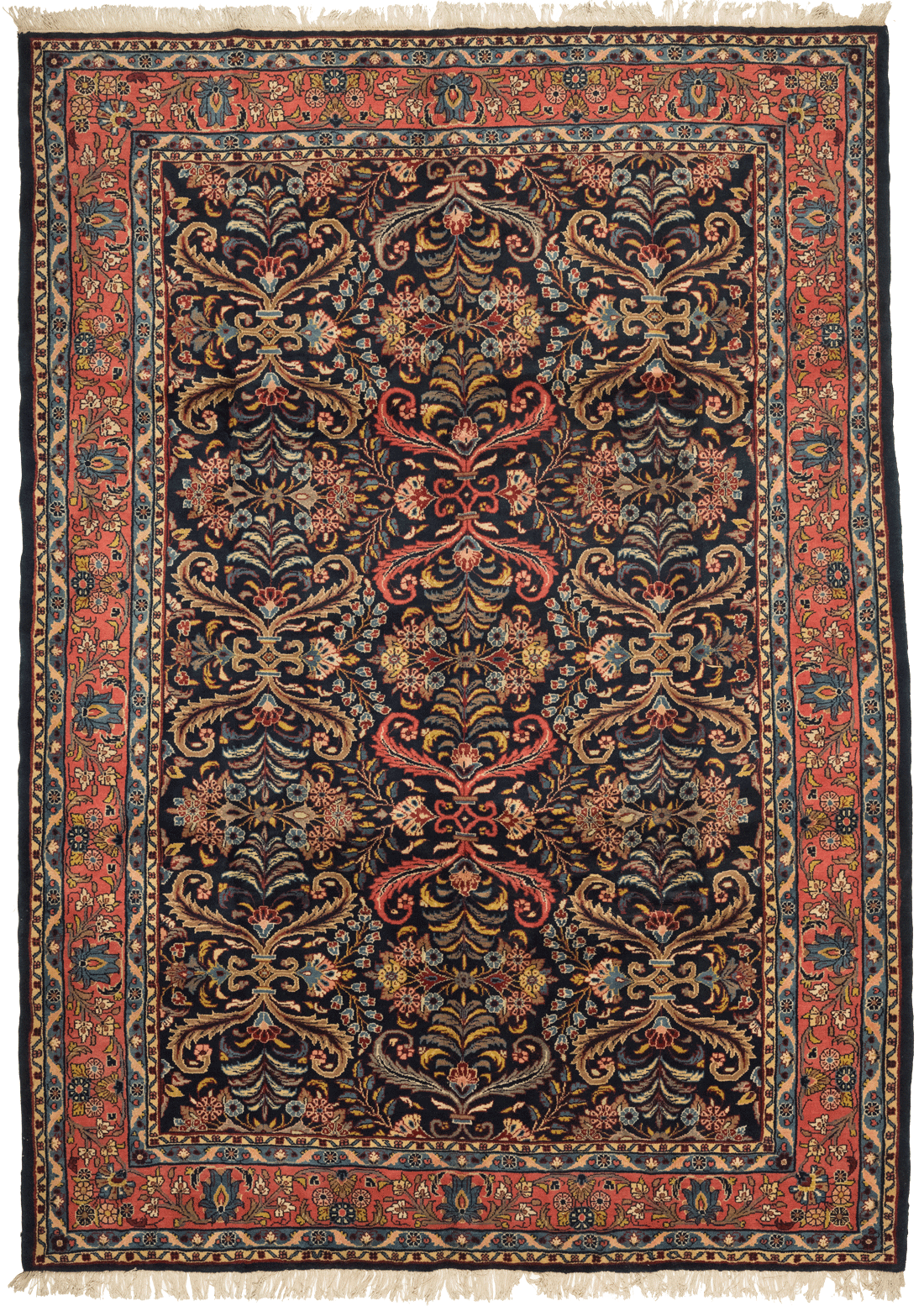 Tapis persan Veramine fait main 310x230 cm, laine naturelle et motifs traditionnels pour décoration intérieure. Baba Rug, Paris 12
