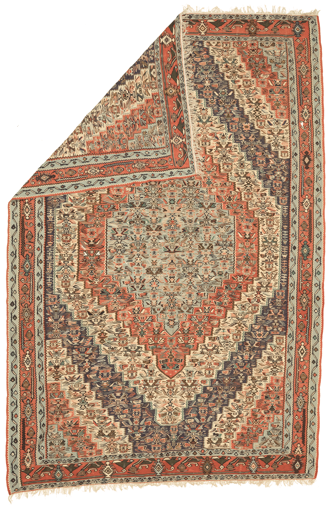 Tapis Kilim Senneh Iran Fait Main 298x198cm