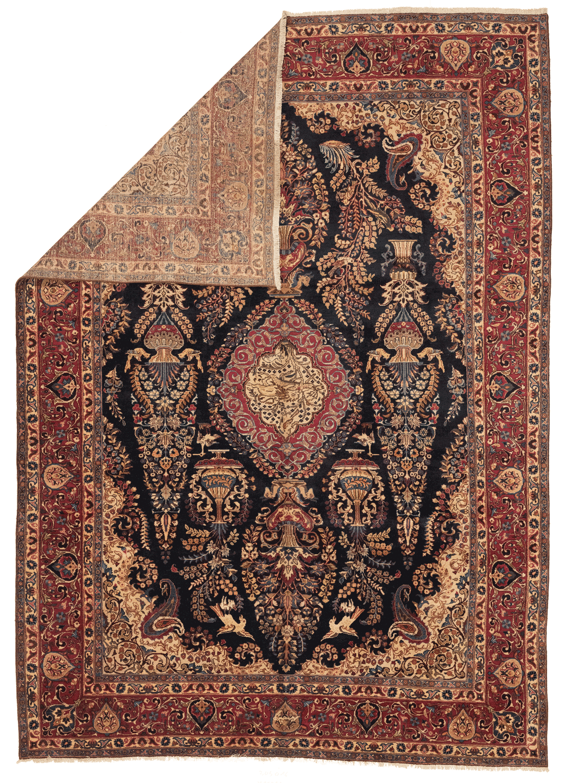 Tapis Mashad Persan 380x270 cm – Pièce Unique en Laine Premium - Baba Rug