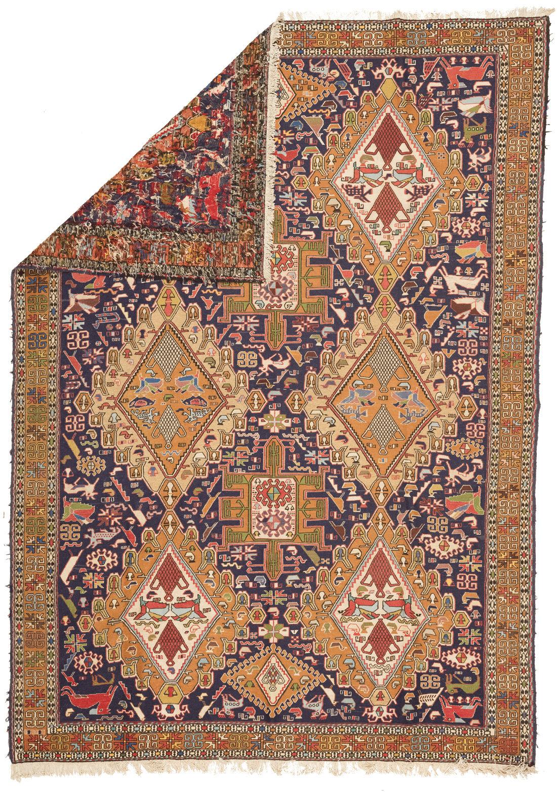 Tapis Kilim Soumak Iran Fait Main 283x202cm - Baba Rug