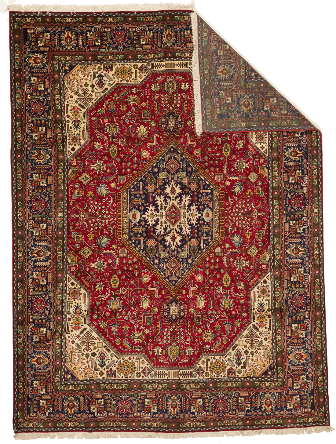 Tapis Tabriz 397x295 cm Fait Main Laine - Baba Rug