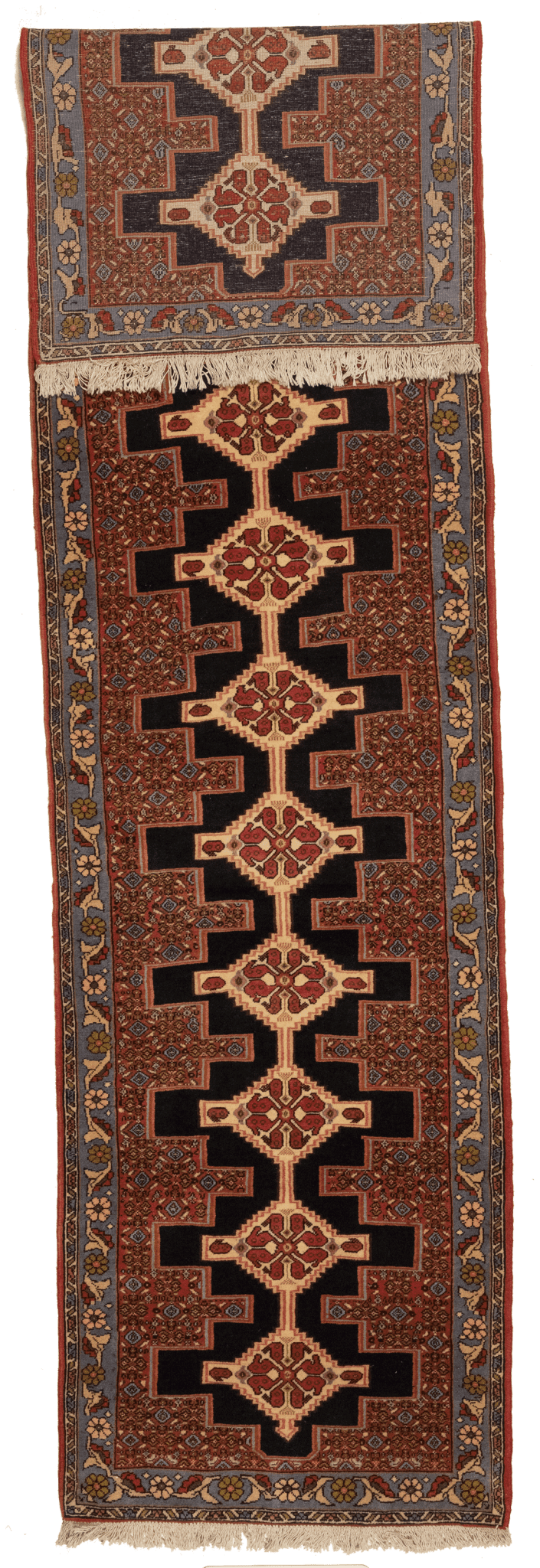 Tapis Senneh Iran Couloir Fait Main 320x80cm - Baba Rug