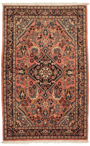 Tapis Nahavand Iran rose avec médaillon central 162x106cm fait main avec motifs persans traditionnels