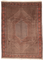 Tapis Senneh Iran avec médaillon 360x250cm fait main avec motifs persans traditionnels
