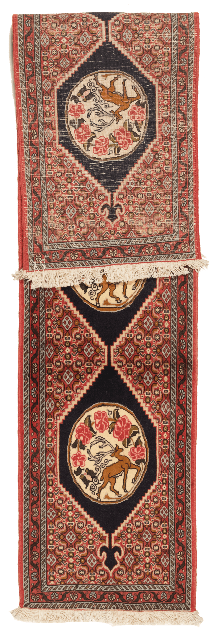 Tapis Senneh Iran Couloir Fait Main 250x50cm