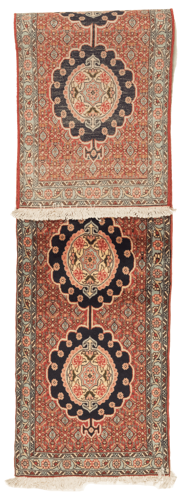Tapis Senneh Iran Couloir Fait Main 250x52cm - Baba Rug