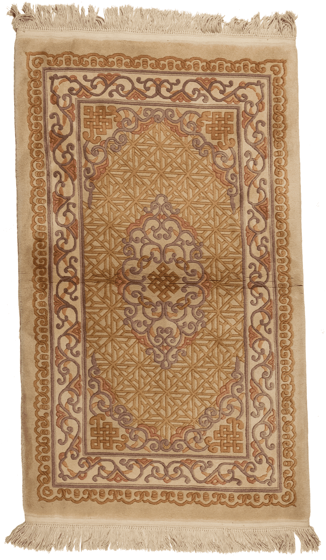 Tapis chinois 5/8ème fait main, format 152x91 cm, boutique Baba Rug à Paris 12