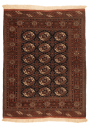 Tapis Turkaman Iran 150x117cm fait main avec motifs persans traditionnels