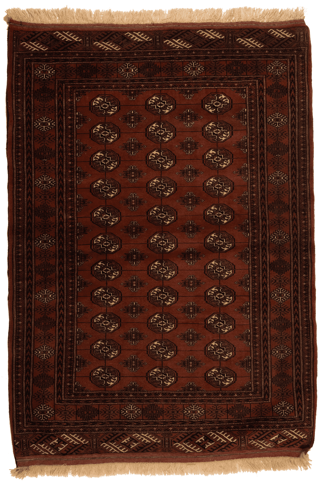 Tapis Turkaman Iran 160x120cm fait main avec motifs persans traditionnels