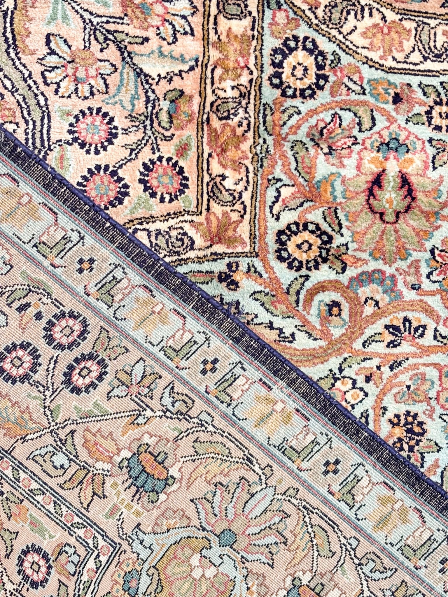 Tapis Cachemire Soie Fait Main 298x214cm - Baba Rug