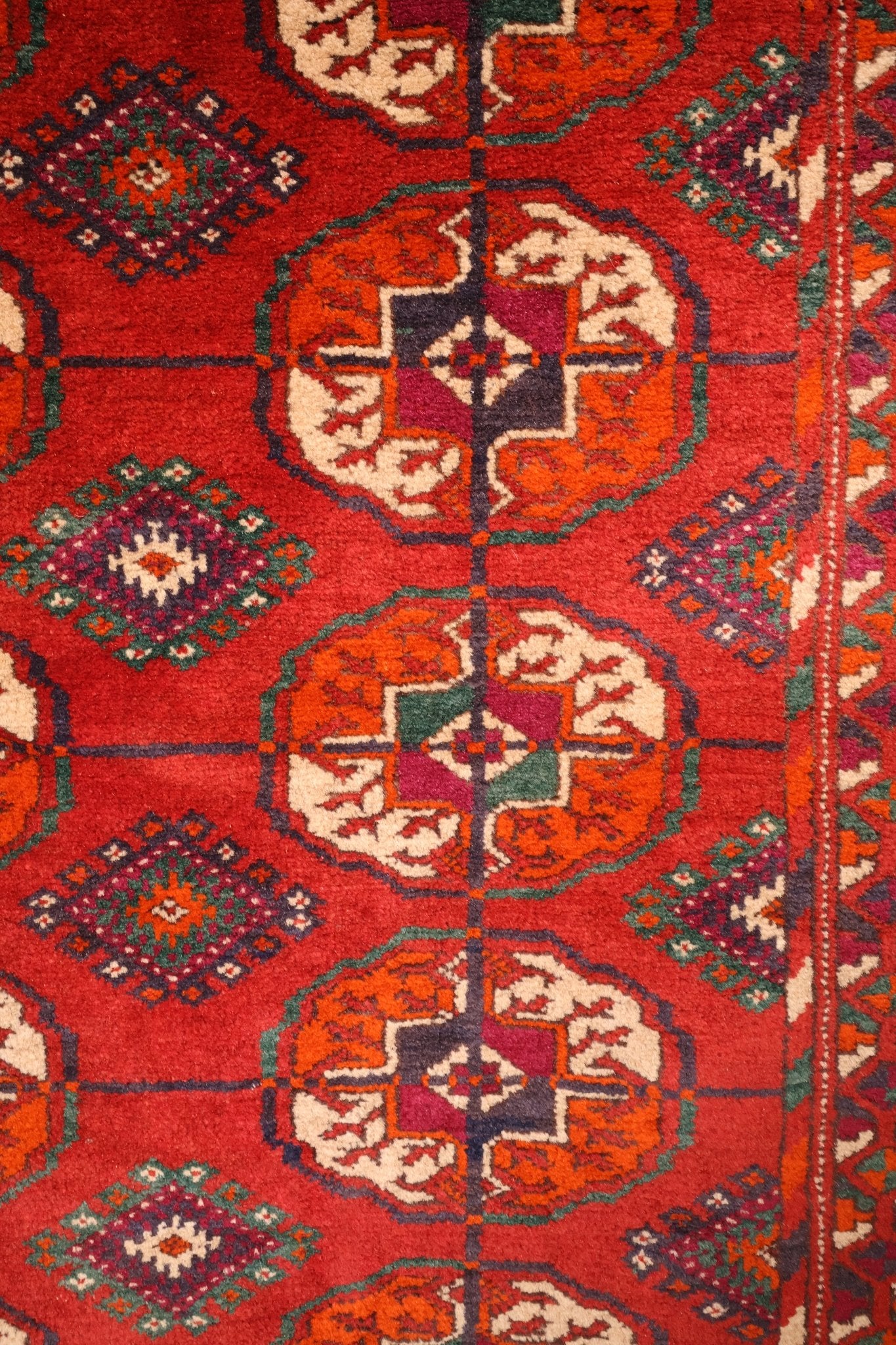 Tapis Russe Boukhara 125x82 cm – Laine Karakul & Trame en Poil de Chameau - Baba Rug