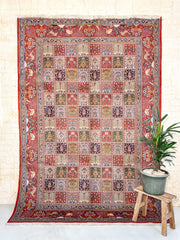 Tapis Moud persan quatre saison en laine fait main 290x200cm Baba Rug