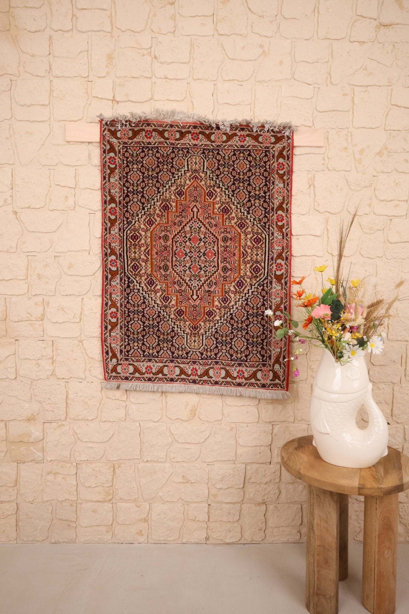 Tapis Senneh Iran Fait Main 102x74cm