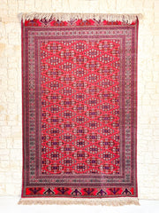 Tapis Yomut Russe 260x165cm fait main avec motifs traditionnels