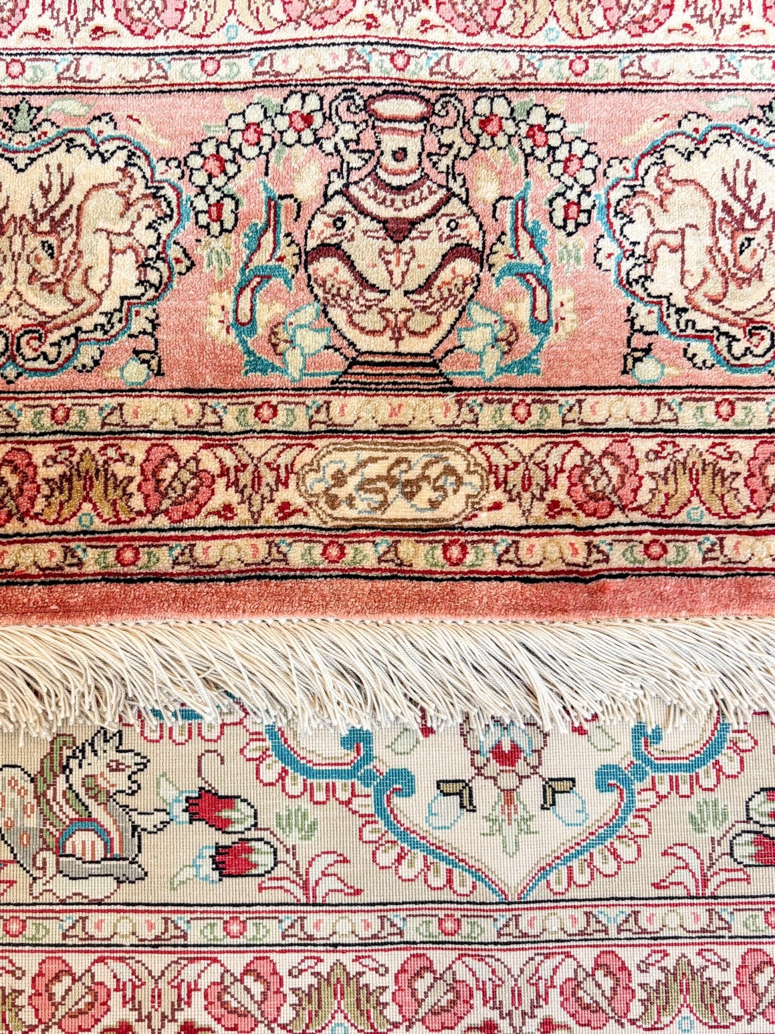 Tapis Ghoum Iran Soie Fait Main 203x133cm