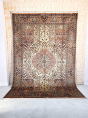 Tapis Cachemire Soie Fait Main 353x241cm - Baba Rug