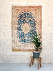 Tapis Ghoum Iran Soie Fait Main 203x133cm