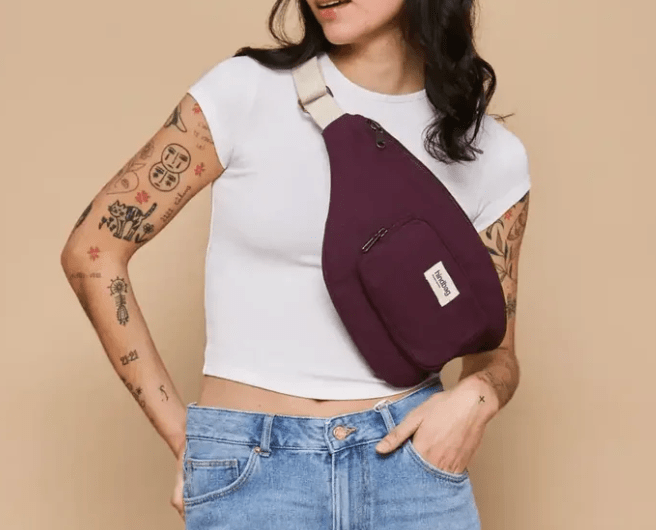 Sac Banane Sofia Hindbag XL prune – Banane bandoulière réglable | Baba Rug
