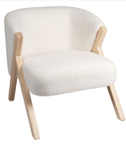 Fauteuil Element Blanc + Naturel 68X65XH70CM