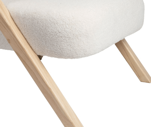 Fauteuil Element Blanc + Naturel 68X65XH70CM