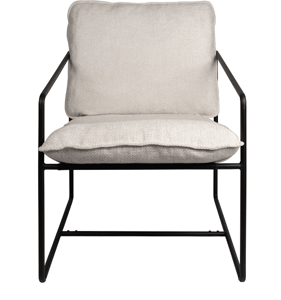 Fauteuil Elément en tissu et fer blanc