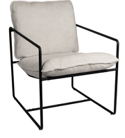 Fauteuil Elément en tissu et fer blanc