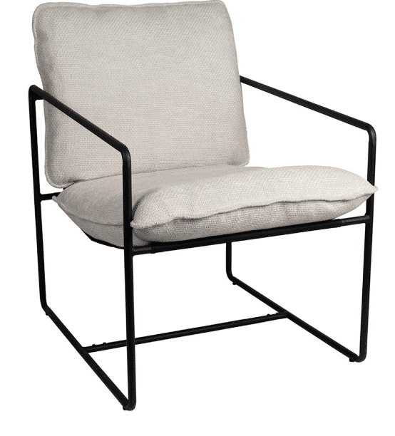 Fauteuil Elément en tissu et fer blanc