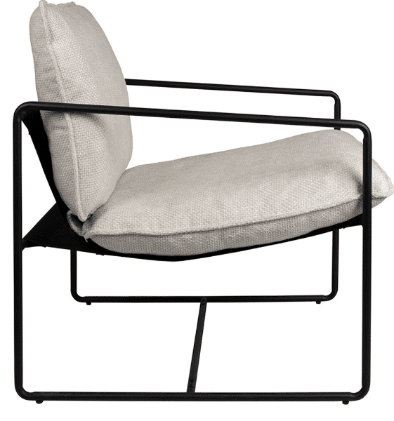 Fauteuil Elément en tissu et fer blanc