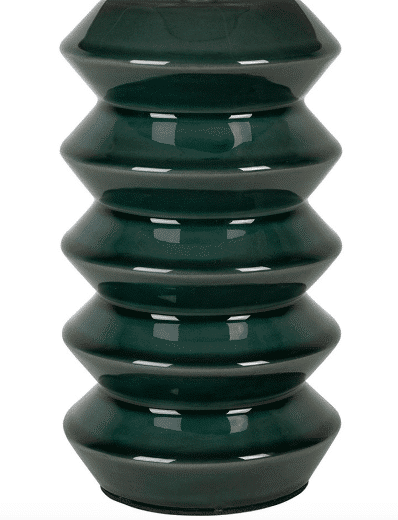 Lampe en céramique émeraude & lin - Baba Rug