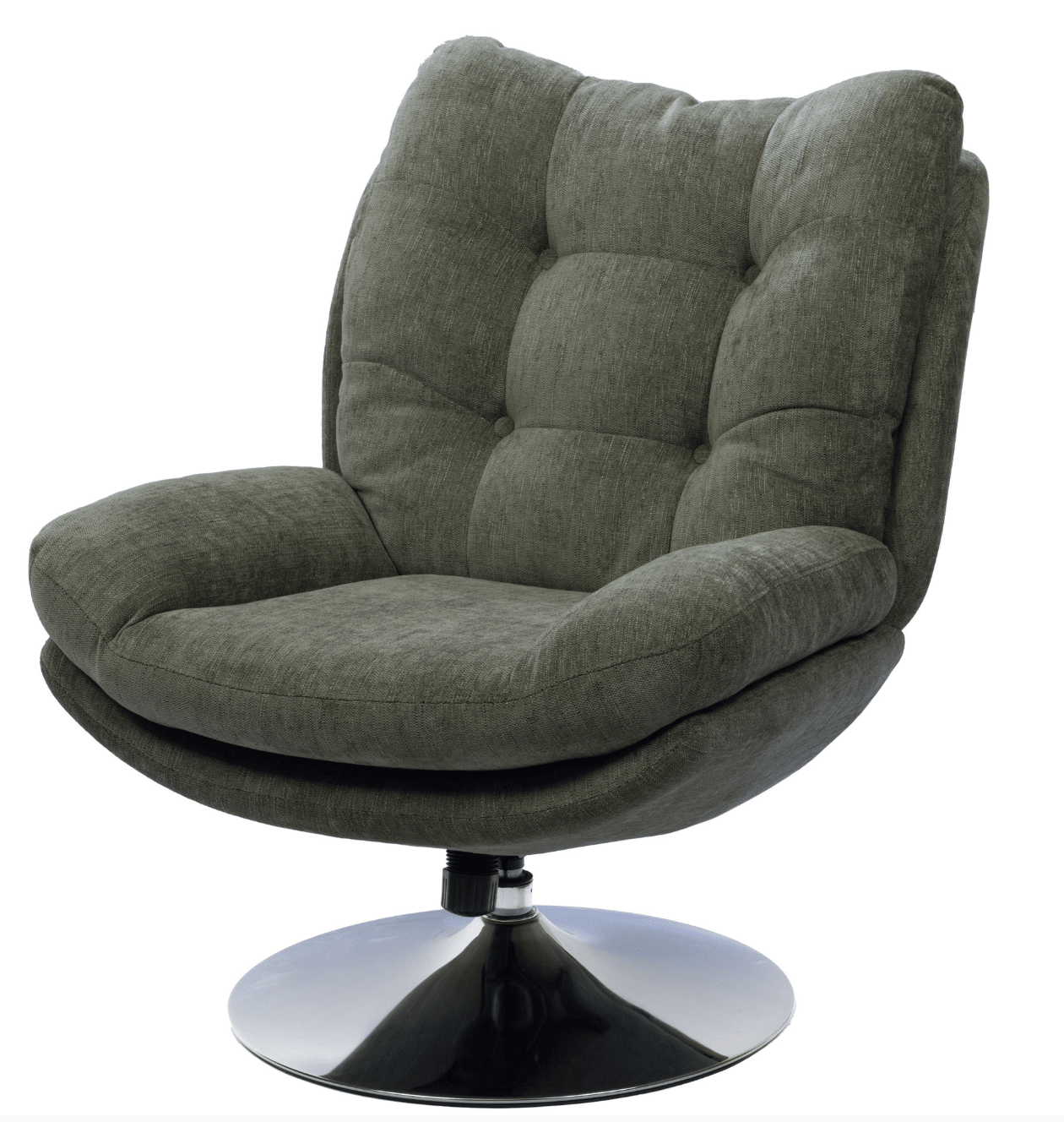 Fauteuil magnum beige chrome - Baba Rug