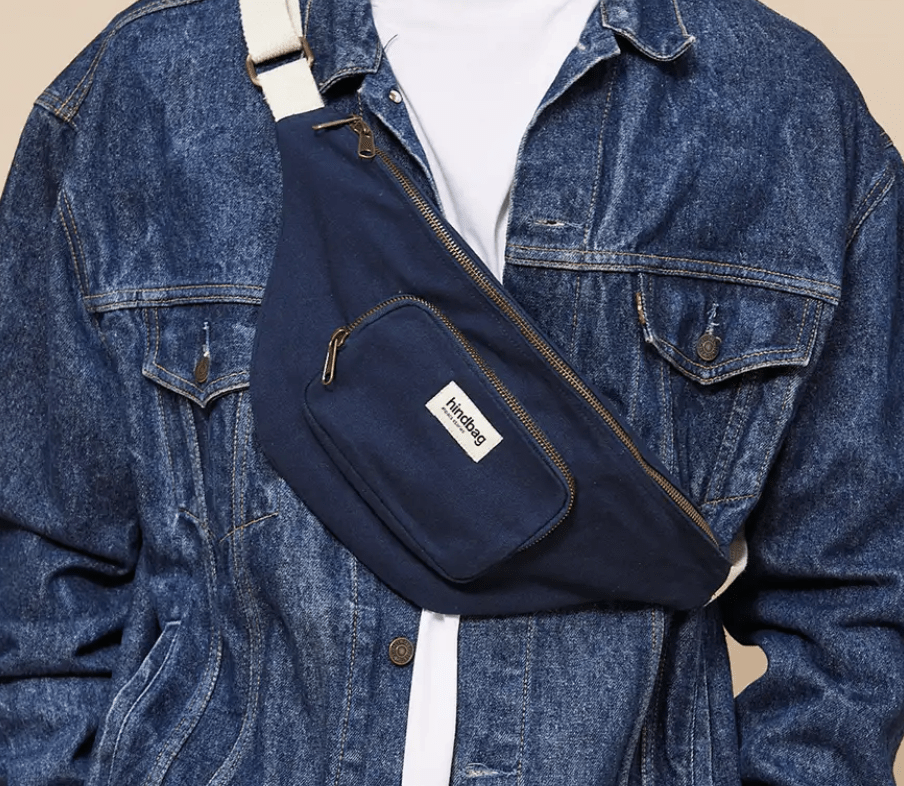 Sac Banane Sofia Hindbag XL Bleu Navy– Banane bandoulière réglable | Baba Rug