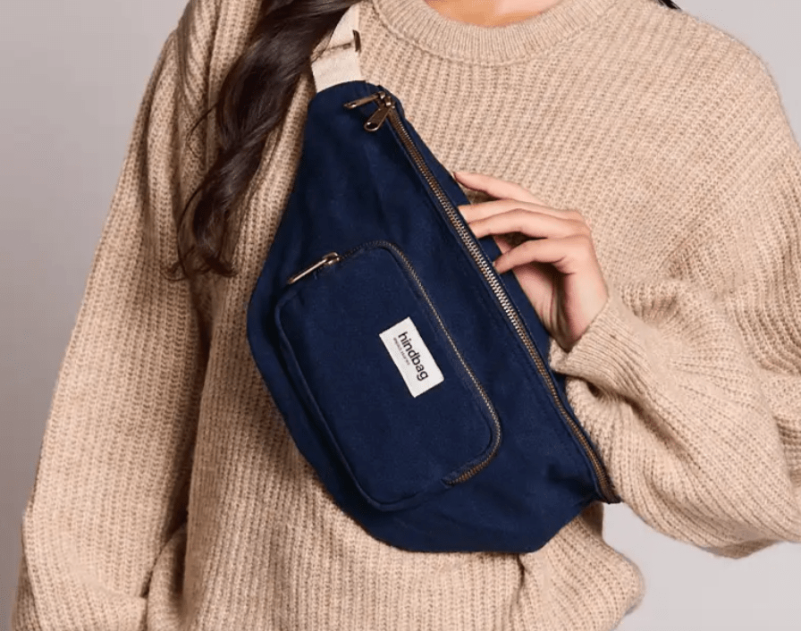 Sac Banane Sofia Hindbag XL Bleu navy– Banane bandoulière réglable | Baba Rug