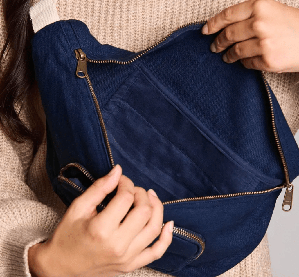 Sac Banane Sofia Navy Bleu Navy- Baba Rug